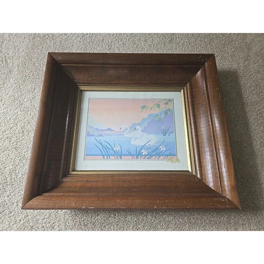 Antique Vintage Victorian Shadow Box‎ Picture Art Wood Frame 13x15